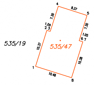 geometrický plán na zaměření domu