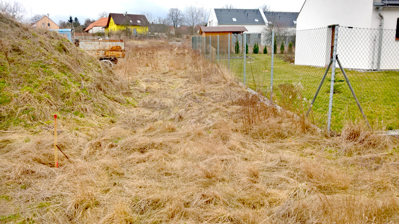 Polohopisné a výškopisné zaměření stavební parcely v obci Kyšice